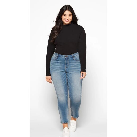 Vigils Thompson Tomboy Jeans Womens Plus Size 16 Medium Wash Mid Rise Ankle - Picture 1 of 10